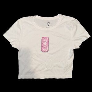 💞 NEW! Pink Diet Coke Crop Slim Crop CottonTShirt